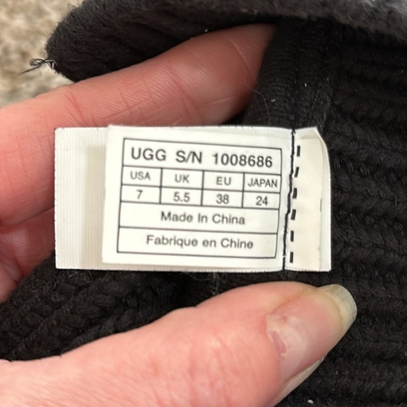 Ugg Mahalya tall black lace up tie sweater boots 7 - Picture 11 of 15